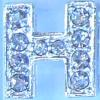"H" Rhinestone Charm